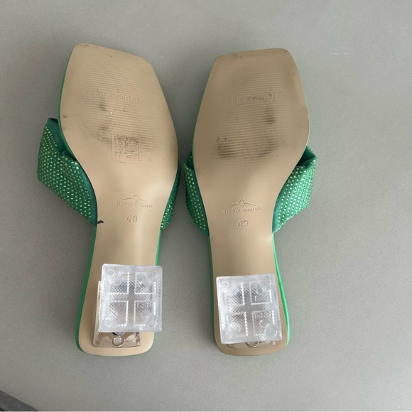 Green Crystal Embellished Heels - Picture 8 of 9